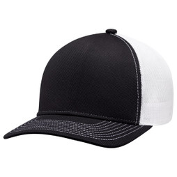 AJM 8N150M - Coolon Polyester / Polyester Mesh 5 Panel Constructed Solo Panel Pro Round (Mesh Back)