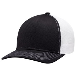 AJM 8N150M - Coolon Polyester / Polyester Mesh 5 Panel Constructed Solo Panel Pro Round (Mesh Back)
