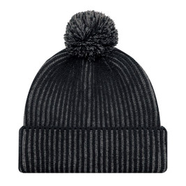 AJM 9H267M - Acrylic Cuff Toque with flat seams (Pom Pom 8cm)
