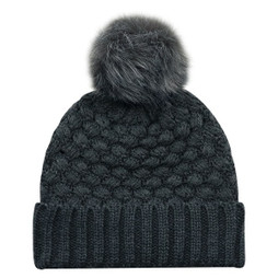 AJM 9L580L - Acrylique, Toque (fausse fourrure à pompon 12cm, pour femmes)