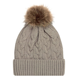 AJM 9L594L - Acrylic Cuff Toque (Faux Fur Pom Pom 12cm)