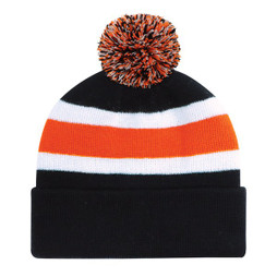 AJM 9S243M - Acrylic Cuff Toque (Pom Pom)