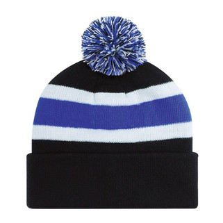 AJM 9S243M - Acrylic Cuff Toque (Pom Pom)