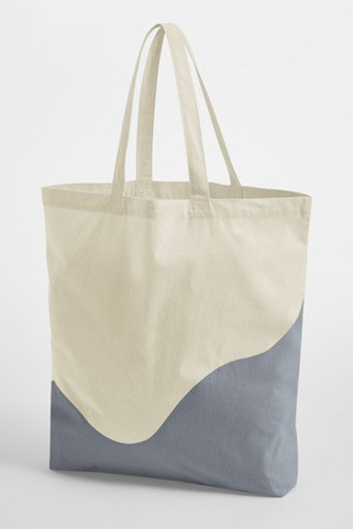 WESTFORD MILL WM235 - ORGANIC COTTON WAVE PRINT MAXI TOTE