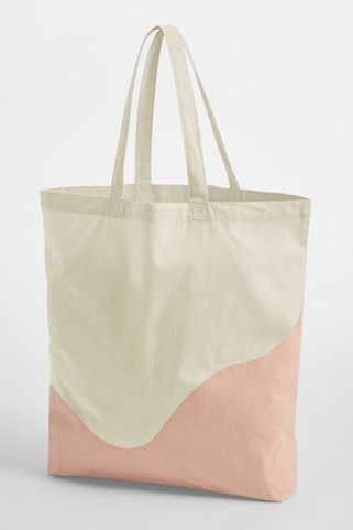 WESTFORD MILL WM235 - ORGANIC COTTON WAVE PRINT MAXI TOTE