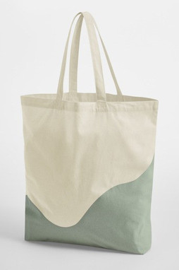 WESTFORD MILL WM235 - ORGANIC COTTON WAVE PRINT MAXI TOTE