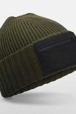 BEECHFIELD BF334R - ZIP PATCH BEANIE