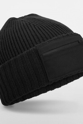 BEECHFIELD BF334R - ZIP PATCH BEANIE
