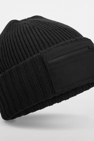 BEECHFIELD BF334R - ZIP PATCH BEANIE