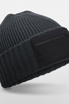 BEECHFIELD BF334R - ZIP PATCH BEANIE