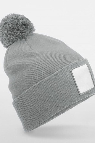 BEECHFIELD BF338R - APPLIQUÉ PATCH POM BEANIE
