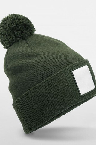 BEECHFIELD BF338R - APPLIQUÉ PATCH POM BEANIE