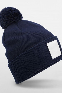 BEECHFIELD BF338R - APPLIQUÉ PATCH POM BEANIE