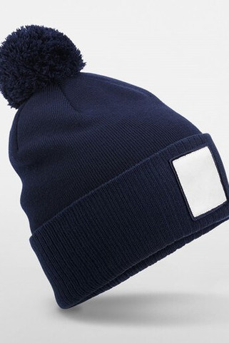 BEECHFIELD BF338R - APPLIQUÉ PATCH POM BEANIE