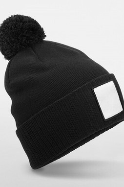 BEECHFIELD BF338R - APPLIQUÉ PATCH POM BEANIE