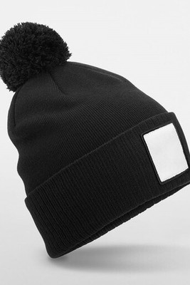 BEECHFIELD BF338R - APPLIQUÉ PATCH POM BEANIE
