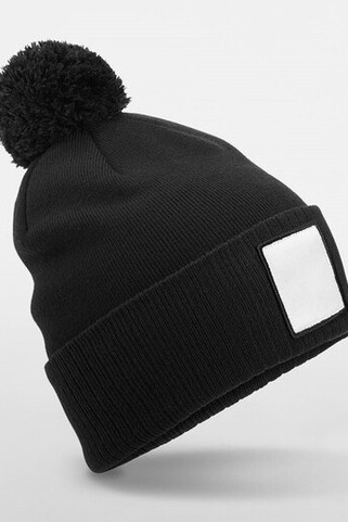 BEECHFIELD BF338R - APPLIQUÉ PATCH POM BEANIE