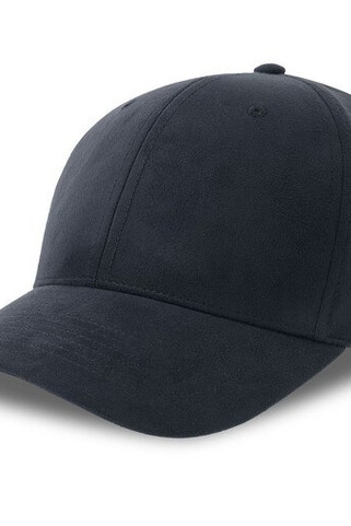 Atlantis Headwear AT287 - Mid visor faux semsket skinn 6-panel cap