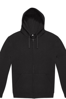 B&C ID334 - Unisex zipped hoodie sweatshirt