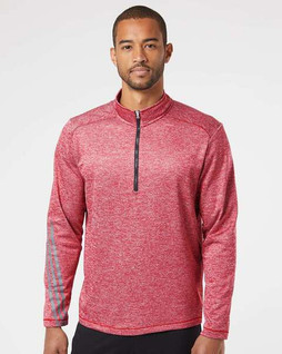 Adidas A284 - Pull quart de zippé en éponge brossée et chinée