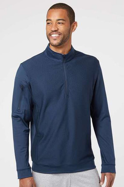 Adidas A295 - Performance Textured Quarter-Zip Pullover