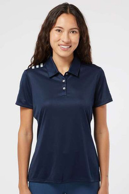 Adidas A325 - Womens 3-Stripes Shoulder Polo
