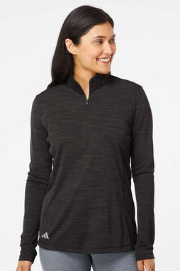 Adidas A476 - Pullover léger à glissière quart de cercle en tissu mélangé pour femmes