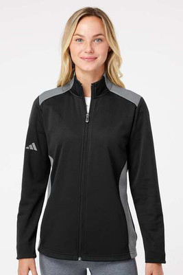Adidas A529 - Women's Textured Mixed Media Full-Zip Jacket