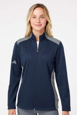 Adidas A529 - Women's Textured Mixed Media Full-Zip Jacket