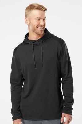 Adidas A530 - Textured Mixed Media Hooded Sweatshirt