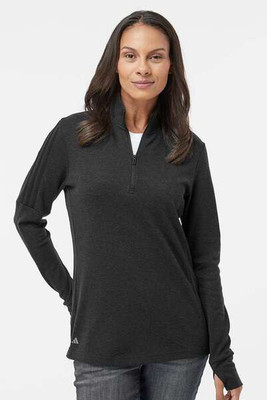 Adidas A555 - Women's 3-Stripes Quarter-Zip Sweater