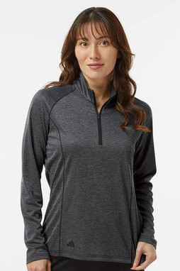 Adidas A594 - Womens Space Dyed Quarter-Zip Pullover