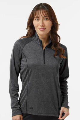 Adidas A594 - Women's Space Dyed Quarter-Zip Pullover