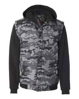 Burnside 8701 - Nylon Vest with Fleece Sleeves