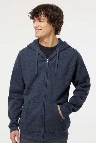 M&O 3331 - Sweat à capuche polaire unisexe avec fermeture à glissière