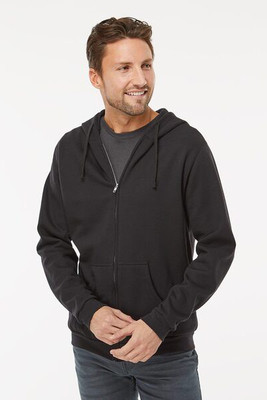 M&O 3331 - Sweat à capuche polaire unisexe avec fermeture à glissière