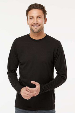 M&O 3520 - T-Shirt à manches longues en Poly-Blend