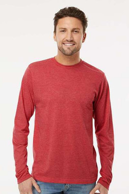 M&O 3520 - T-Shirt à manches longues en Poly-Blend