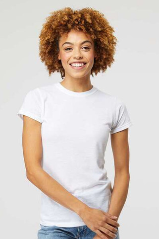 M & O Knits 3540 - T-SHIRT EN COTON FIN POUR DAMES