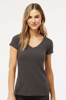 M&O 3542 - Women's Deluxe Blend V-Neck T-Shirt