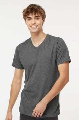 M&O 3543 - T-shirt à col en V en mélange de luxe