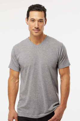 M&O 3543 - T-shirt à col en V en mélange de luxe