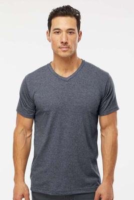 M&O 3543 - T-shirt à col en V en mélange de luxe