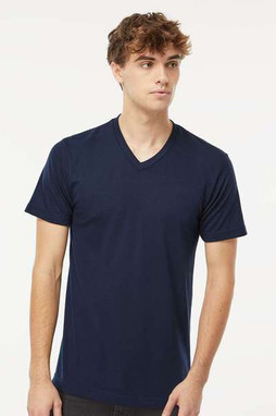 M&O 3543 - T-shirt à col en V en mélange de luxe