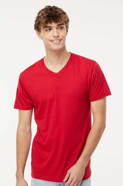 M&O 3543 - T-shirt à col en V en mélange de luxe