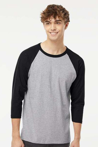 M & O Knits 5540 ADULT BASEBALL T-SHIRT