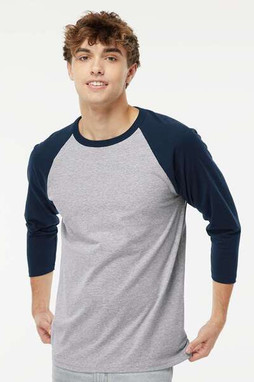M & O Knits 5540 ADULT BASEBALL T-SHIRT