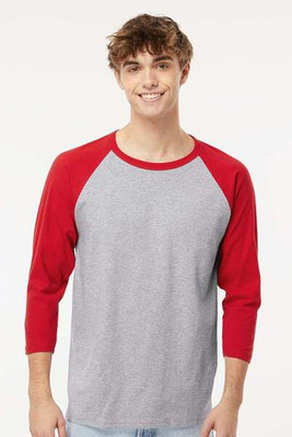 M & O Knits 5540 ADULT BASEBALL T-SHIRT