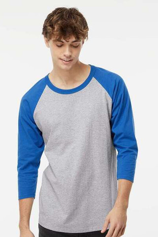 M & O Knits 5540 ADULT BASEBALL T-SHIRT