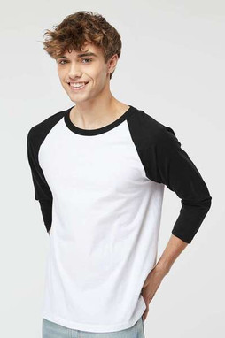 M & O Knits 5540 ADULT BASEBALL T-SHIRT